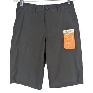 Urban Pipeline Max Flex Shorts 29x12 Black Flat Front‎ Bermuda Chino Tech Pocket